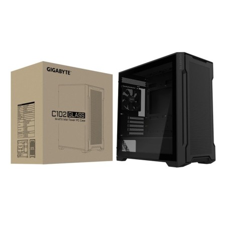 Caja gaming gigabyte c102 glass matx 2xusb3.0 c  s/f negro