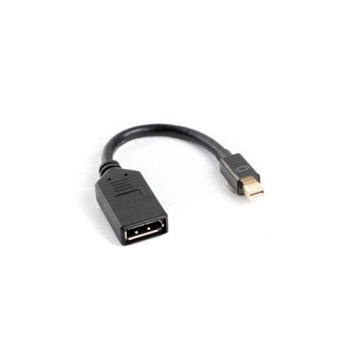 Lanberg adaptador mini displayport macho a displayport hembra ad-0003-bk resolucion hasta 1920x1200 60hz cable 12 cm negro