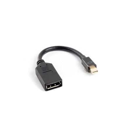 Lanberg adaptador mini displayport macho a displayport hembra ad-0003-bk resolucion hasta 1920x1200 60hz cable 12 cm negro