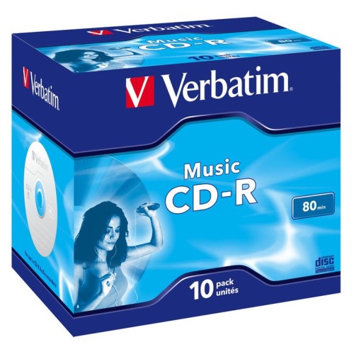 Verbatim cd-r audio 700mb 12x jewel case 10  80 minutos