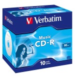 Verbatim cd-r audio 700mb 12x jewel case 10  80 minutos