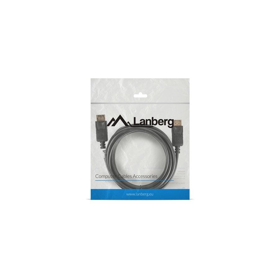 Lanberg cable ca-dpdp-10cc-0030-bk displayport macho/macho maxima resolucion 4k 3 metros
