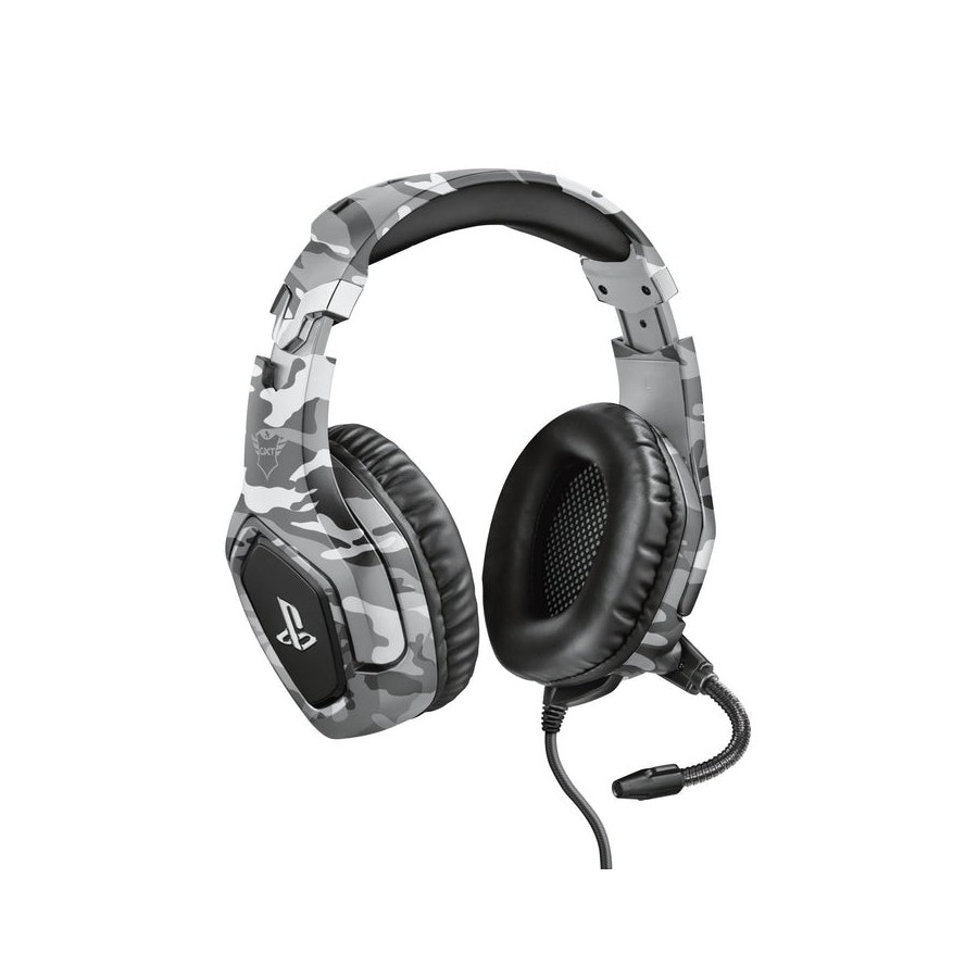 Auriculares  trust gxt 488 forze ps4  alámbrico diadema juego negro, gris