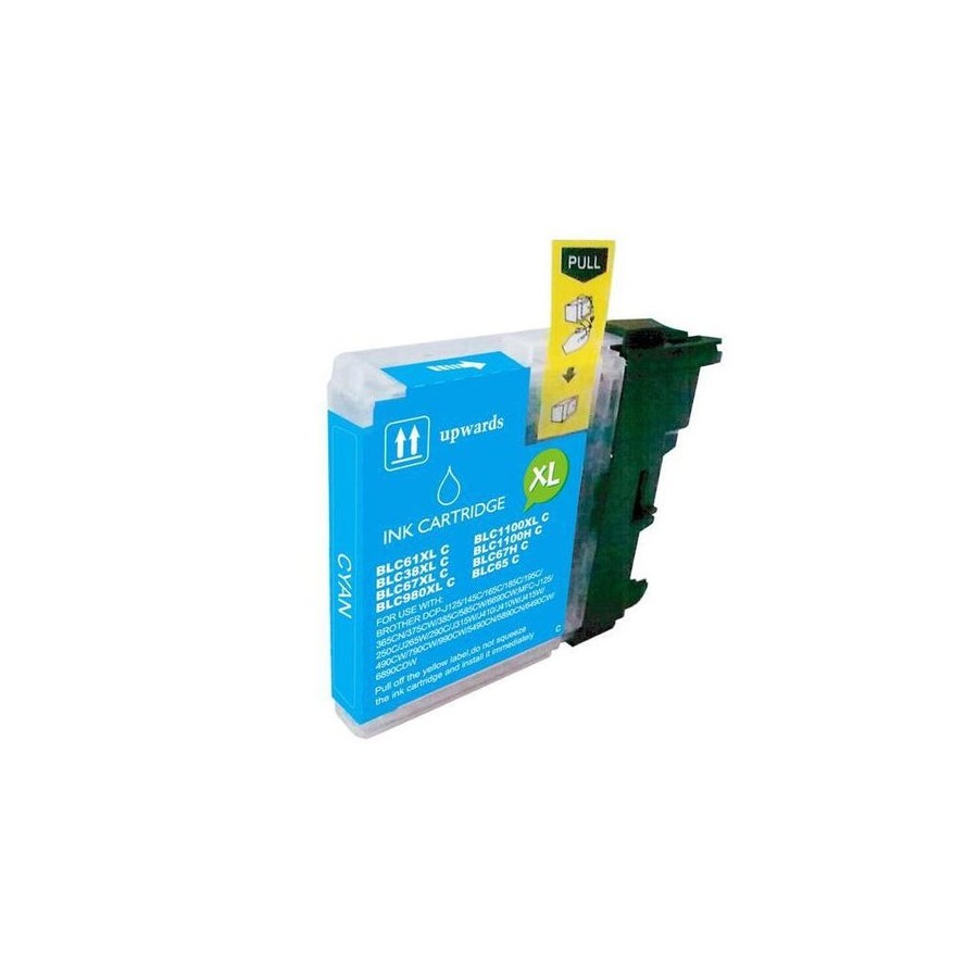 Tinta compatible para brother lc980xl cyan lc980c / lc1100c / lc985c