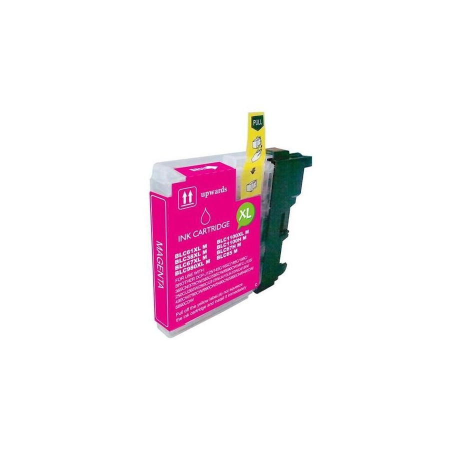 Tinta compatible para brother lc980xl magenta lc980m / lc1100m / lc985m