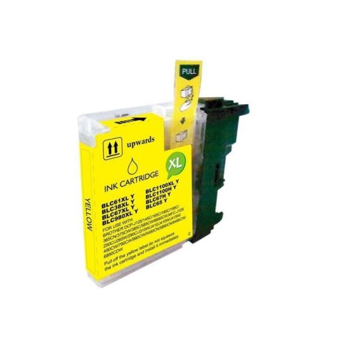 Tinta compatible para brother lc980xl amarillo lc980y/lc1100y/lc985y