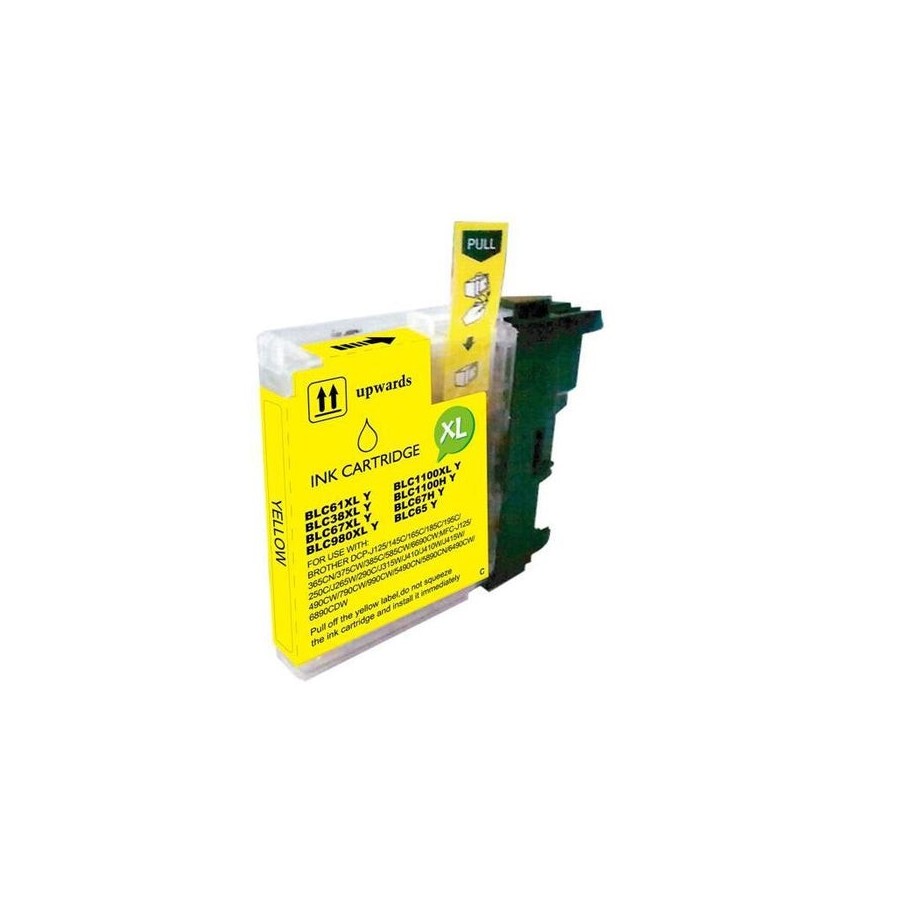 Tinta compatible para brother lc980xl amarillo lc980y/lc1100y/lc985y