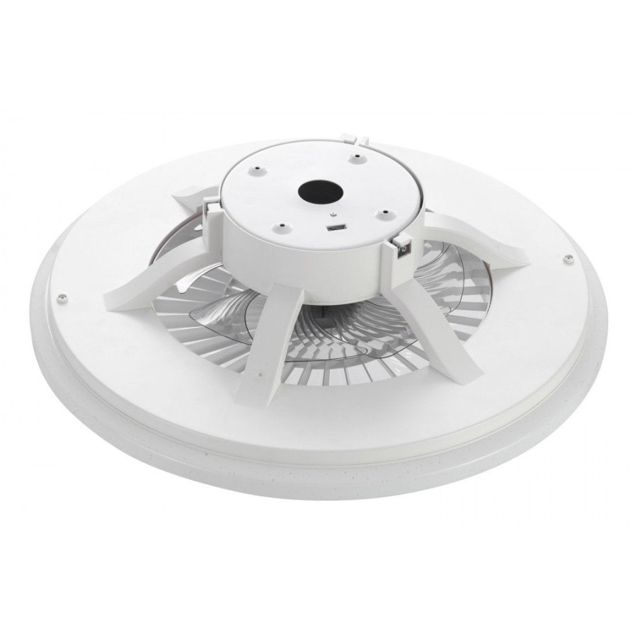 Lampara techo muvit io wifi 40w blanco + ventilador 20w