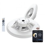 Lampara techo muvit io wifi 40w blanco + ventilador 20w