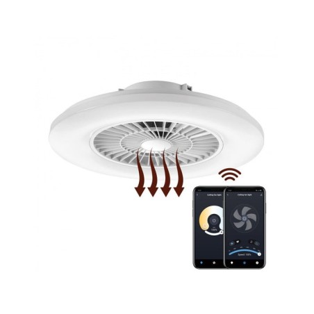 Lampara techo muvit io wifi 40w blanco + ventilador 20w