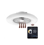 Lampara techo muvit io wifi 40w blanco + ventilador 20w