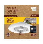 Lampara techo muvit io wifi 40w blanco + ventilador 20w