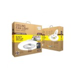Lampara techo muvit io wifi 40w blanco + ventilador 20w