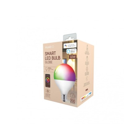 Bombilla muvit io globo e27 10w rgb
