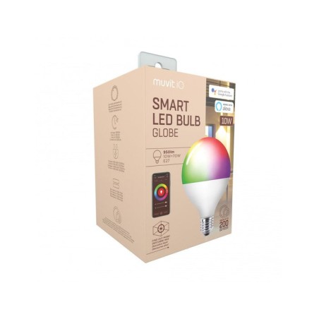 Bombilla muvit io globo e27 10w rgb