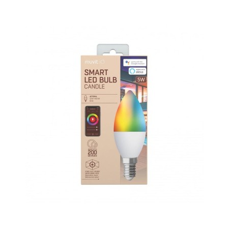 Bombilla muvit io globo e14 5w rgb