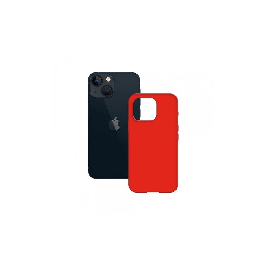 Funda ksix trasera semi rígida  iphone 14 roja