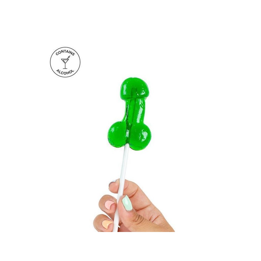 Piruleta de pene sabor mojito con alcohol