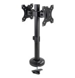 Soporte mesa 2 pantallas gira incli 17-32 negro