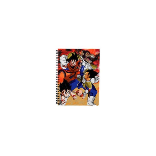 Libreta efecto 3d 30x21cm goku vs vegeta dragon ball z