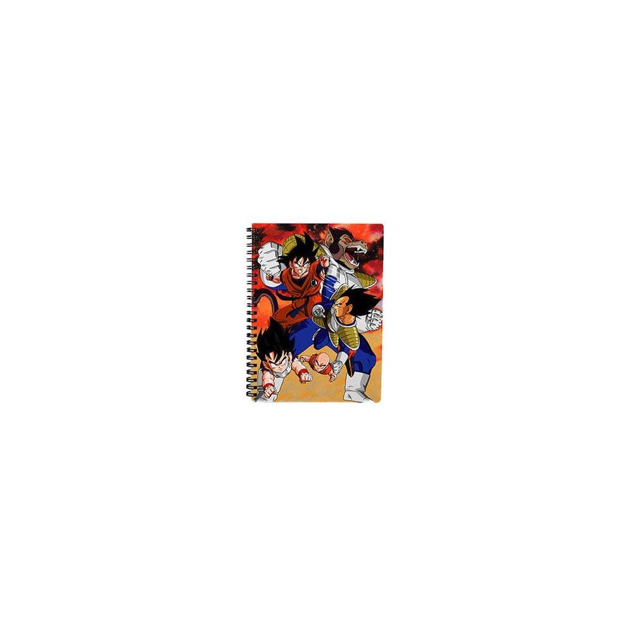 Libreta efecto 3d 30x21cm goku vs vegeta dragon ball z