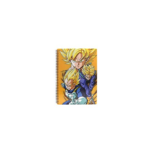 Libreta efecto 3d 30x21cm saiyans dragon ball z
