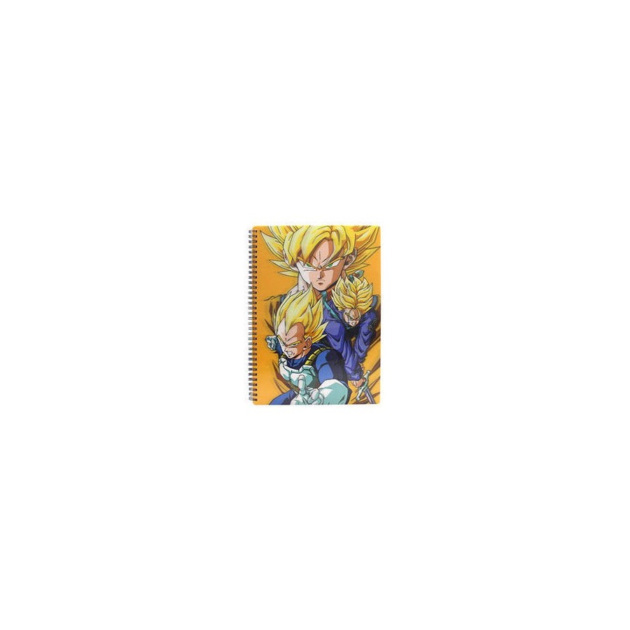 Libreta efecto 3d 30x21cm saiyans dragon ball z