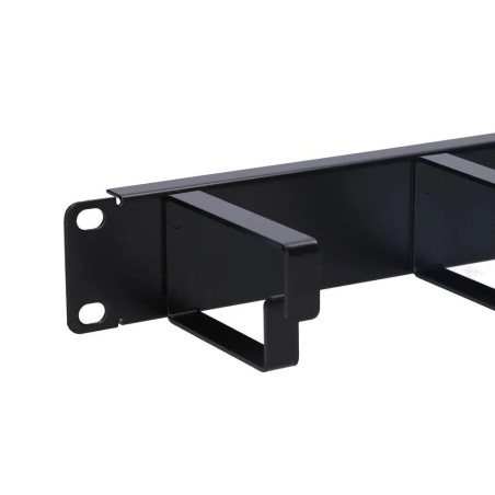 Extralink organizador de cable 1u, negro