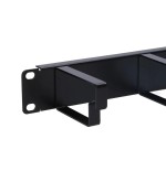 Extralink organizador de cable 1u, negro