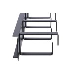 Extralink organizador de cable 1u, negro
