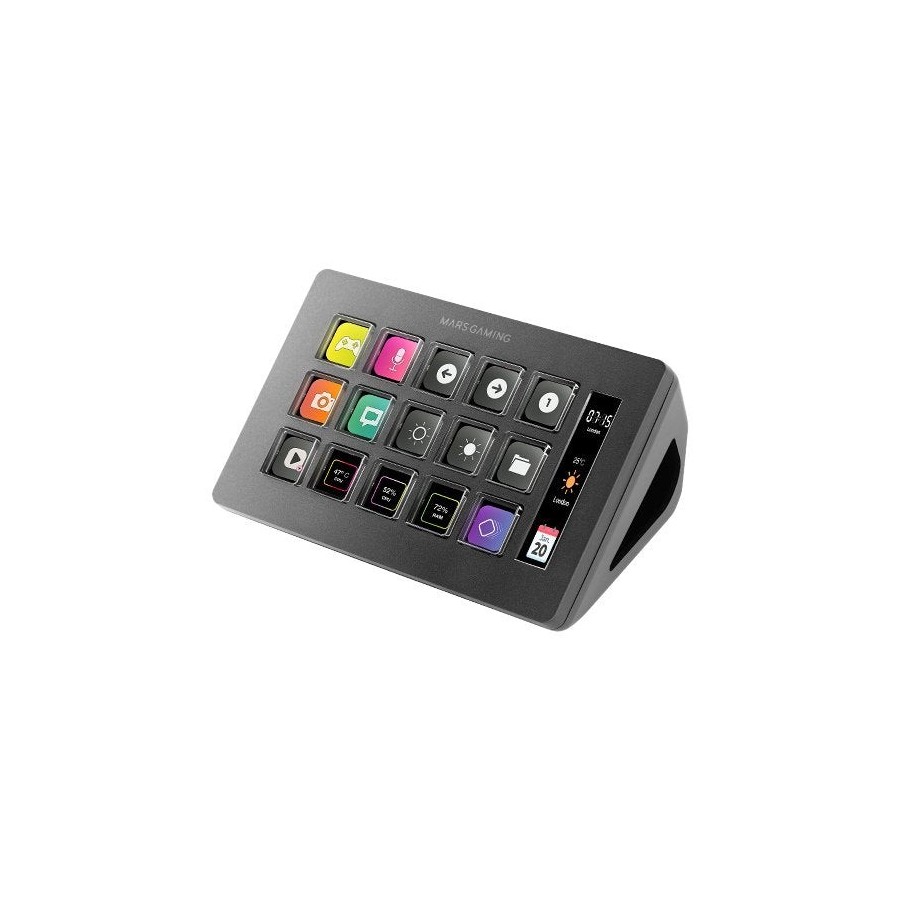 Stream deck slim mars gaming msd-one 15 teclas lcd negro