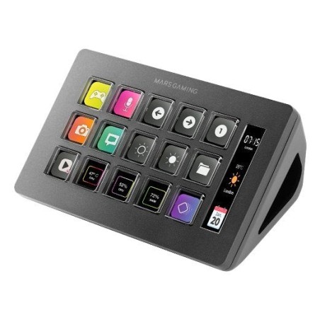 Stream deck slim mars gaming msd-one 15 teclas lcd negro
