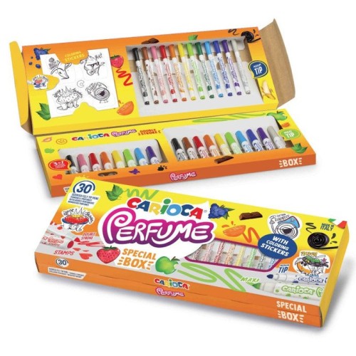Carioca pack de 30 rotuladores perfumados - tinta lavable - aromas naturales - libre de sustancias alergenicas - punta