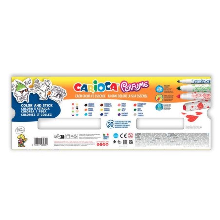 Carioca pack de 30 rotuladores perfumados - tinta lavable - aromas naturales - libre de sustancias alergenicas - punta