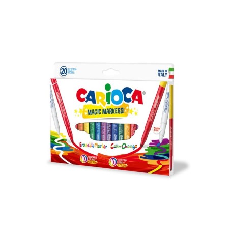 Carioca magic markers pack de 20 rotuladores magicos - tinta magica cambia de color - incluye rotulador magink para