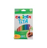 Carioca tita pack de 18 lapices de resina - cuerpo hexagonal - colores brillantes y lavables - escritura blanda - mina