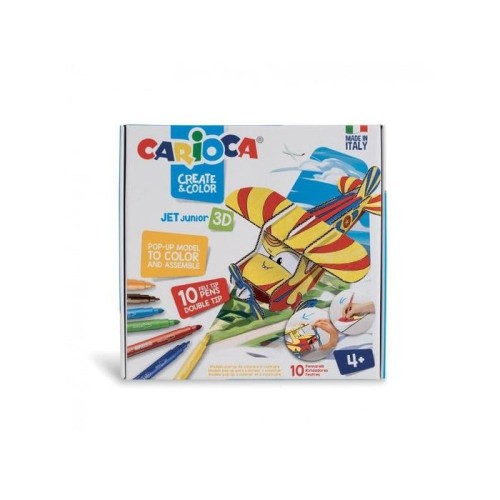 Carioca pop-up modelos para colorear y construir - aventura con nuevos compañeros de viaje - 10 rotuladores