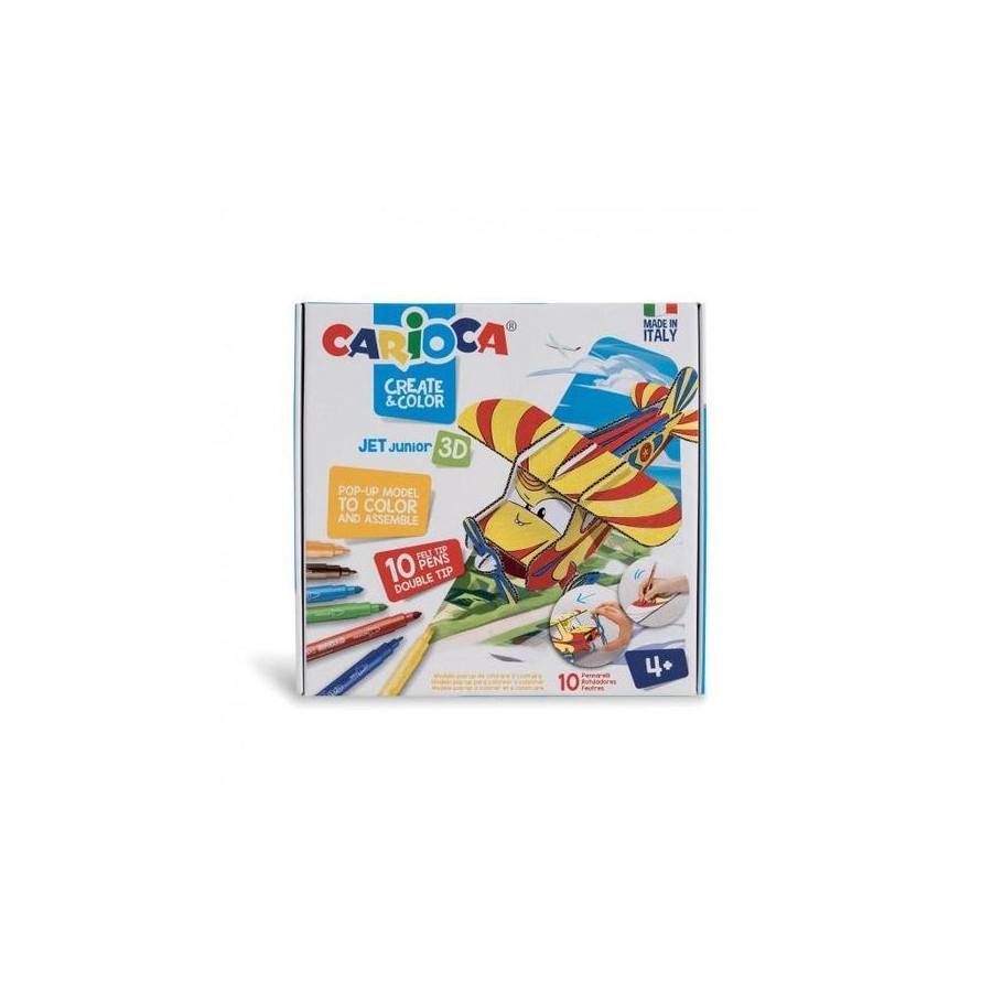 Carioca pop-up modelos para colorear y construir - aventura con nuevos compañeros de viaje - 10 rotuladores