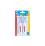 Carioca pack de 2 mini boligrafos correctores - punta de metal resistente y precisa - apto para todo tipo de papel -