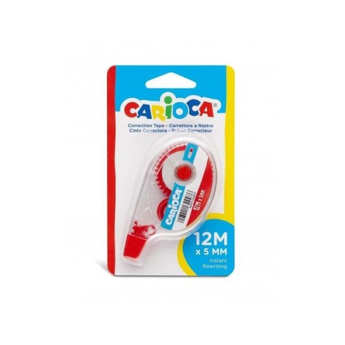 Carioca tape 12m corrector de cinta - cubriente - se puede volver a escribir enseguida - ideal para cualquier tipo de