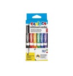 Carioca pack de 6 rotuladores para pizarra blanca clip - tapa con clip - se borra facilmente y se seca rapidamente -