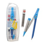 Carioca pack de bolsillo compass 0.5mm + recarga - compas ajustable con portaminas - kit de carga mina hb 0.5 -