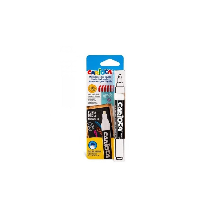 Carioca tiza liquida - a base de agua - punta reversible - colores brillantes - resistentes a la luz - faciles de