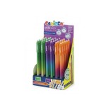 Pack carioca oops easy expositor de 30 boligrafos borrables - tinta termo sensible - cuerpo con efecto degradado -
