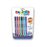 Carioca oops pack de 6 boligrafos borrables - tinta termo sensible - empuñadura ergonomica triangular - punta de 0.7mm