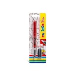 Carioca pack de 1 pluma estilografica + 2 cartuchos - cartuchos estandar de tinta azul - escritura suave y precisa -
