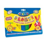 Carioca plasty pack de 12 plastilinas surtidas - facil de usar - no se seca - reutilizable - colores brillantes y