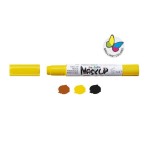 Carioca colori pelle pack de 3 colores para la piel en barra - colores brillantes - lavables - base agua - incluye dos