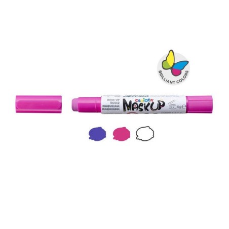 Carioca mask up pack de 3 colores para la piel princess - colores brillantes - lavables - base agua - incluye dos