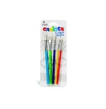 Carioca pinceles pack de 5 pinceles - nylon - cerdas suaves y duraderas - perfectos para el cole - 5 tamaños diferentes